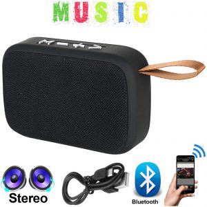 Black Portable Bluetooth Speaker Tablepro MG2 Music Player mp3 Stereo Audio FM Radio
