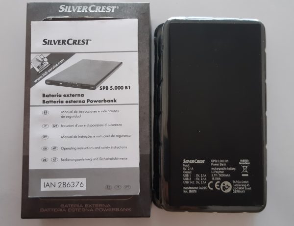 Silver Crest Bateria Externa Batteria Esterna powerbank 5000MAH